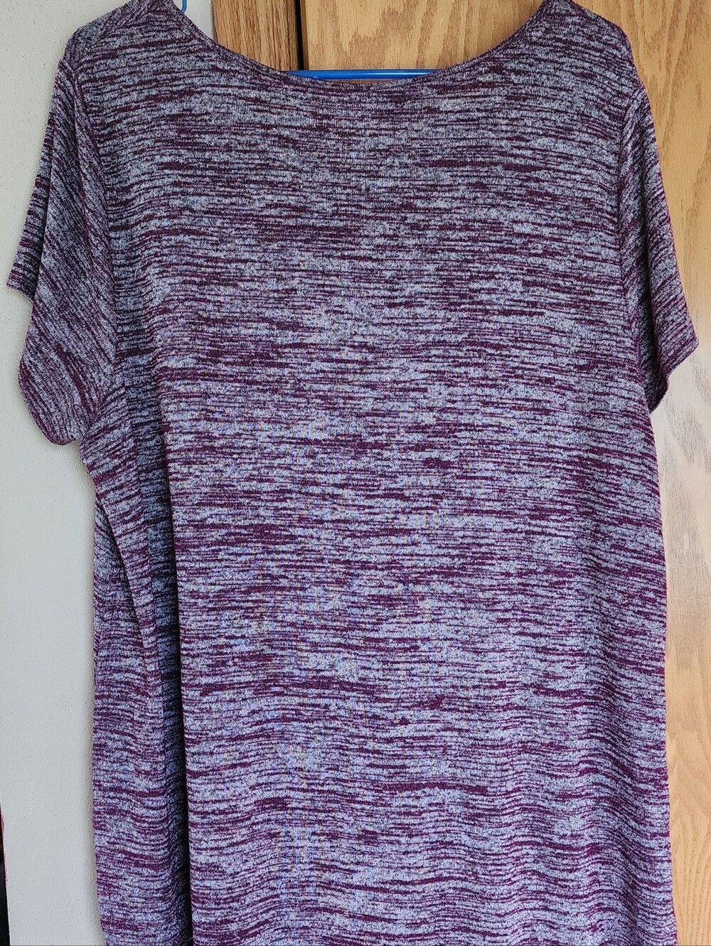 Apt. 9 Marled Short Sleeve Top - Purple and White